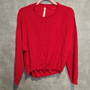 Fabletics Red Women Light Sweatshirt Xs